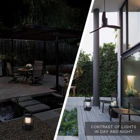 img 1 attached to 🌟 FLORNIA Waterproof Rechargeable LED Metal Patio Table Lamp for Pathway, Deck, Yard, and Camping - Portable & Bright (35W, 3000K, IP44)