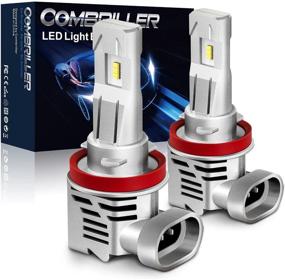 img 4 attached to Combriller H8/H9/H11 LED Headlight Bulbs 6500K White Same OEM Size Wireless Conversion Kit - High & Low Beam Headlamp, 12000lm Per Set (Pack of 2)