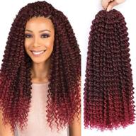 yolami passion twist crochet hair 18inch 7 packs water wave passion twist braiding hair - ombre long bohemian curls crochet braids for passion twist synthetic hair extensions (m1b/bug)" "yolami прическа по-страстный вихрь, крючком 18 дюймов, 7 пачек вода-волны по-страстный вихрь косички - омбре длинные богемные кудри по-страстный вихрь затяжных волос из синтетического волоса (m1b/помидорка) логотип