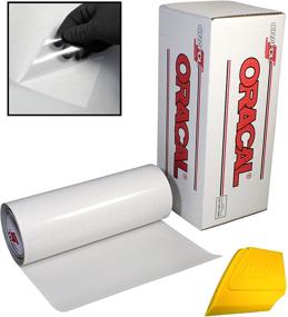 img 1 attached to 📦 ORACAL Clear Transfer Paper Tape 15ft Roll with Hard Yellow Detailer Squeegee - Easy Application and Precise Transfers (1ft x 15ft)