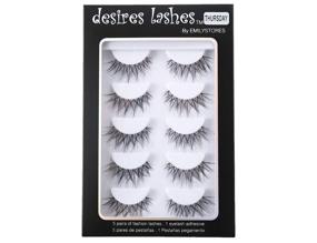 img 4 attached to Enhance Your Eyes with DESIRES LASHES By EMILYSTORES - 5Pairs of Natural Strip Eyelashes in Kit 04 Thursday