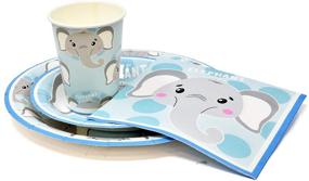 img 3 attached to Elephant Tableware Elephants Disposable Dinnerware