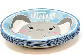 img 1 attached to Elephant Tableware Elephants Disposable Dinnerware