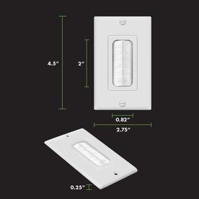 img 3 attached to 🔌 TOPGREENER Bristled Brush Wall Plate with Decorator Wall Plate - Pass-Through Insert for Low Voltage Cables - 2Pack, White