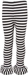 img 2 attached to Cotton Ruffle Stripe Leggings for Girls - Ipuang Girls' Clothing and Leggings