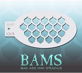 img 3 attached to 🐟 Fish Scales Mini Stencil BAM1013 - Epic Body Painting Stencils for Arms, Chest, and Belly