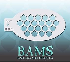 img 1 attached to 🐟 Fish Scales Mini Stencil BAM1013 - Epic Body Painting Stencils for Arms, Chest, and Belly