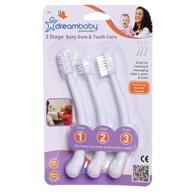 🦷 набор зубных щеток dreambaby 3 этапа в белом цвете логотип