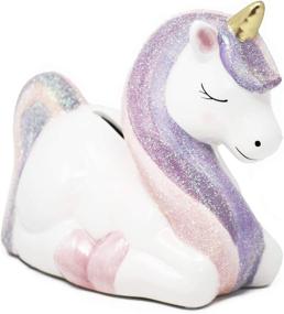 img 4 attached to Ceramic Unicorn Piggy Bank by Hapinest