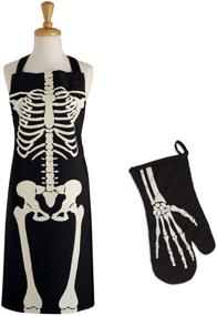 img 4 attached to DII Halloween Basics Collection Kitchen Apron Set with Skeleton Design, 2-Piece