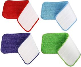 img 4 attached to 🧹 High-Quality Aynoo Reveal Mop Microfiber Pads - Replacement Pads for Spray and Reveal Mops - Ideal for Home and Commercial Cleaning - Washable and Durable (4PCS)