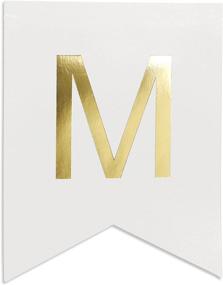 img 2 attached to 🎉 Andaz Press Shiny Gold Foil Pennant Banner with Gold Party Signs, Mr. & Mrs. White, Pre-Strung, No Assembly Required, 1-Set, Chair Signs, Photo Booth Prop