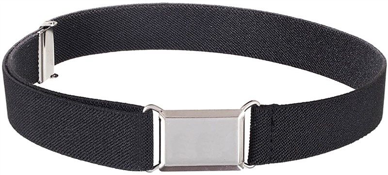 elastic adjustable strech silver square boys' accessories 로고