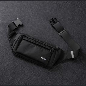 img 2 attached to 🎒 Unisex Adjustable Waist Pack Bag for Sports, Walking, Traveling, Hiking - Casual Running Belt with Large Phone Compatibility