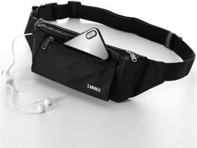 img 3 attached to 🎒 Unisex Adjustable Waist Pack Bag for Sports, Walking, Traveling, Hiking - Casual Running Belt with Large Phone Compatibility