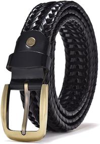 img 3 attached to 👗 ECHAIN Women's Braided Woven Genuine Leather Belt - Trendy and Timeless Fashion Accessory!