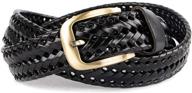 👗 echain women's braided woven genuine leather belt - trendy and timeless fashion accessory! logo