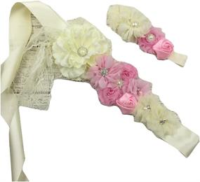 img 1 attached to Maternity Flower Headband JB22 D5 White Women's Accessories for Belts