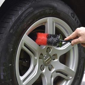 img 3 attached to 8-Piece Car Detailing Wheel & Tire Brush Set by BZCZH