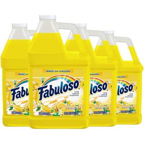 img 3 attached to Fabuloso Lemon All-in-One Cleaner, Bathroom, Toilet, Floor, Glass, and Mop Cleaner for Kitchen, 128oz (Pack of 4) (US06531A)