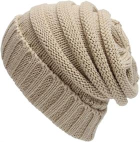 img 4 attached to 🧣 Cozy Knit Winter Beanie Hat - SVEN HOME Soft Slouchy, Thick, Unisex Cap for Men and Women