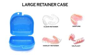 img 2 attached to Set of 5 Durable Large Retainer Cases with Ventilation Holes for Orthodontic Retainer, Invisalign, Mouth Guard, and Denture Storage - Tight Snap Lock, Color May Vary