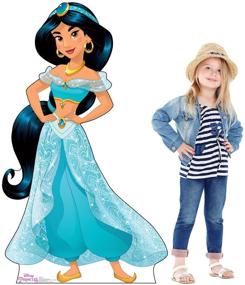 img 2 attached to 👸 Disney Princess Friendship Adventures: Cardboard People Jasmine Life Size Standup - Perfect for Role Play and Imaginative Fun