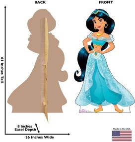 img 3 attached to 👸 Disney Princess Friendship Adventures: Cardboard People Jasmine Life Size Standup - Perfect for Role Play and Imaginative Fun