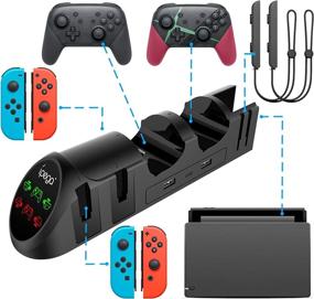 img 2 attached to 🔌 Nintendo Switch Joy Con and Pro Controller Charging Dock with USB 2.0 Plug and Ports - Exclusively for Nintendo Switch Pro Controller