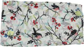 img 1 attached to 🐦 Ted & Jack - Songbird Print Scarf for Bird Lovers