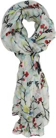 img 2 attached to 🐦 Ted & Jack - Songbird Print Scarf for Bird Lovers