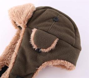 img 1 attached to 🧥 Ultimate Warmth for Toddlers: Connectyle Fleece Trapper Winter Boys' Accessories for Hats & Caps