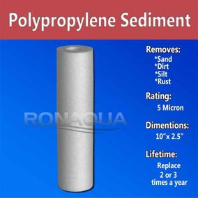 img 3 attached to 🚰 Sediment Water Filter Cartridge by Ronaqua: Premium 10"x 2.5" Cartridge with Four Layers of Filtration - Effectively Removes Sand, Dirt, Silt, Rust (50 Pack, 5 Microns)