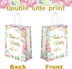 img 1 attached to Floral Design Thank You Gift Bags: 50 🌸 Pcs, Perfect for Wedding, Birthday, Baby Shower & Party Favors