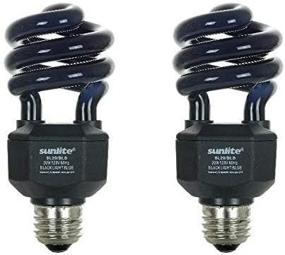 img 1 attached to 🔵 Sunlite SL20/BLB 20W Spiral Energy Saving CFL Blacklight Blue Light Bulb (2 Pack)