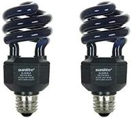 🔵 sunlite sl20/blb 20w spiral energy saving cfl blacklight blue light bulb (2 pack) логотип