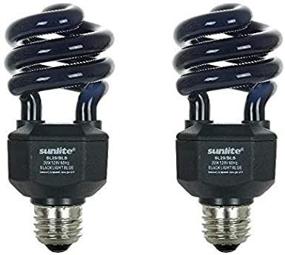 img 2 attached to 🔵 Sunlite SL20/BLB 20W Spiral Energy Saving CFL Blacklight Blue Light Bulb (2 Pack)