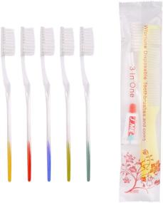 img 3 attached to 🦷 Convenient 50 Pack Disposable Toothbrushes with Toothpaste and Comb for Homeless Individuals - Ideal for Hotels, Air BnBs, Shelters, Nursing Homes, and Charitable Causes