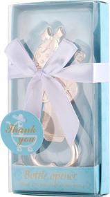 img 1 attached to Blue Carriage Baby Shower Party Favors: 12-Pack Baby Bottle Openers as Return Gifts & Decorations for Guests - Boy or Girl By PARTYGOGO