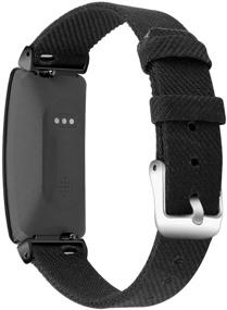 img 3 attached to 📿 EZCO Тканевые ремешки для Fitbit Inspire HR & Inspire 2 - Дышащий съемный заменяемый браслет для женщин и мужчин