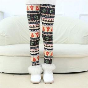 img 3 attached to Csbks Colorful Autumn Girls' Fleece Leggings: Cozy and Stylish Clothing Option for Cooler Seasons