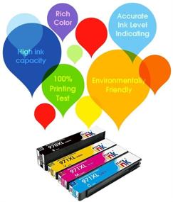 img 1 attached to 🖨️ Starink Compatible Ink Cartridge Replacement for HP 970XL 971XL 970 971 XL for OfficeJet Pro X576dw X451dw X476dw X551dw X451dn X476dn Printer (Black Cyan Yellow Magenta, Pack of 4)