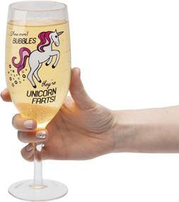 img 3 attached to BigMouth Unicorn Farts Champagne Glass