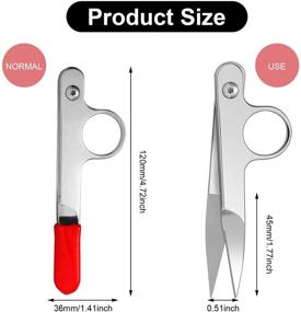 img 3 attached to 🧵 Mini Trimming Nippers - 2 Pieces Sewing Scissors Thread Snippers | Small Embroidery Shears with Rubber Sleeve | Ideal for Sewing, Tailoring, Dressmaking, Crafting, and Fishing Line Cutting