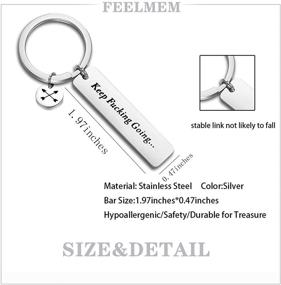 img 3 attached to 🏹 FEELMEM Inspirational Keychain with Arrows Charm - Keep Moving Forward for Optimal Recovery Jewelry