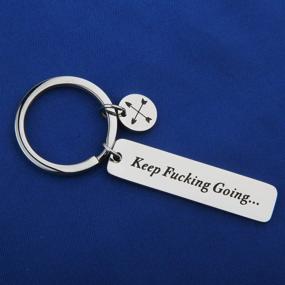 img 2 attached to 🏹 FEELMEM Inspirational Keychain with Arrows Charm - Keep Moving Forward for Optimal Recovery Jewelry