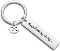 🏹 feelmem inspirational keychain with arrows charm - keep moving forward for optimal recovery jewelry logo