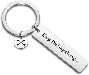 img 4 attached to 🏹 FEELMEM Inspirational Keychain with Arrows Charm - Keep Moving Forward for Optimal Recovery Jewelry