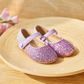 img 2 attached to 👧 Felix & Flora Toddler Little Girl Dress Shoes - Mary Jane Flats for Girls, Perfect for Parties, School Events, and Weddings