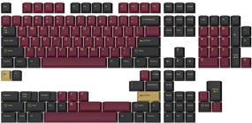 img 4 attached to 🔴 Enhanced SEO: GMK Redsuns Red Samurai Custom Mechanical Keyboard Keycap Set - 153-keys, Doubleshot, Cherry Profile, Compatible with 60%, 65%, TKL, Full-Size Layouts, and More (Red, Base Kit) (MDX-35037-5)